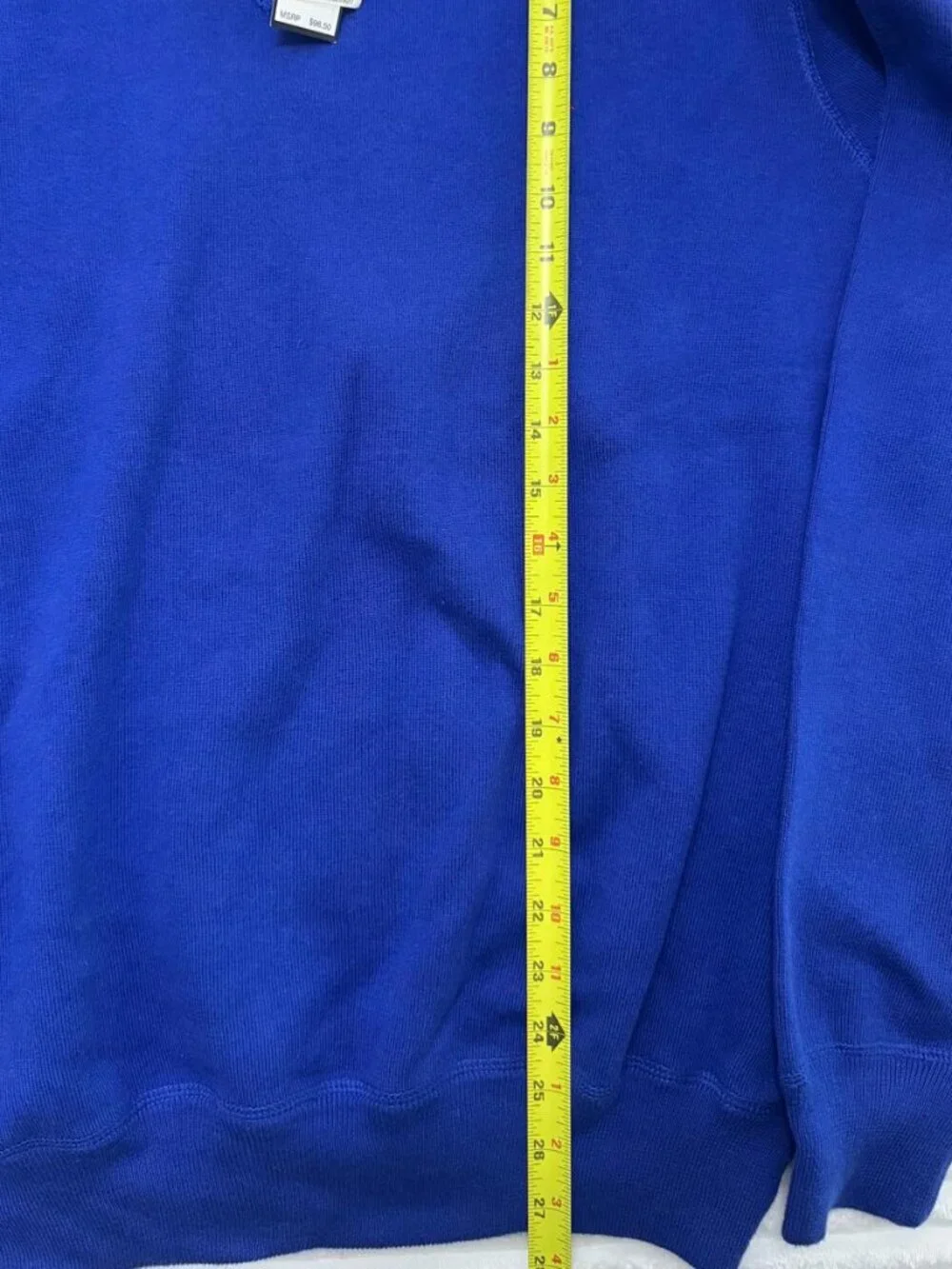 Polo Ralph Lauren Men XXL Royal Blue Knit Sweater 100% Cotton NWT